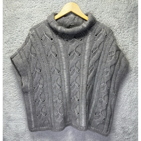 Eileen Fisher Sweaters - Eileen Fisher Cable Knit Cashmere Silk Mohair Sweater Short Slv Quiet Luxury S/M